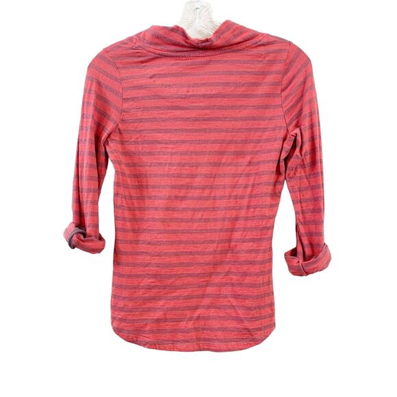 Anthropologie Pilcro and the Letterpress Striped Shawl Neck Red/Brown Top - Picture 5 of 5